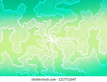 Light Green, Yellow vector background with bent lines. Brand new colored illustration in marble style with gradient. The elegant pattern for brand book.