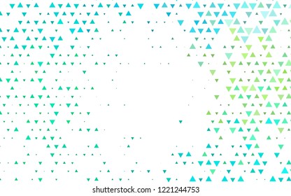 Light Green, Yellow vector background with triangles. Illustration with set of colorful triangles. Pattern for busines ad, booklets, leaflets