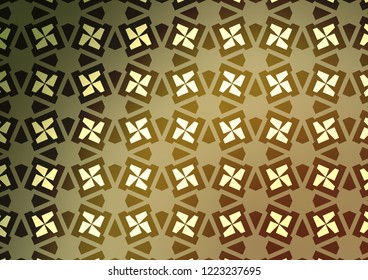 Light Green, Yellow vector background with triangles, rectangles. Decorative design in abstract style with lines, cubes. Modern template for your landing page.