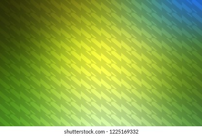 Light Green, Yellow vector background with straight lines. Shining colored illustration with sharp stripes. Smart design for your business advert.