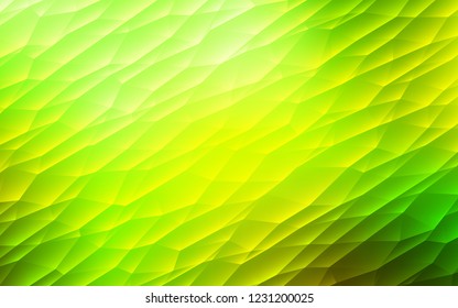Light Green, Yellow vector background with triangles. Modern abstract illustration with colorful triangles. Pattern for busines ad, booklets, leaflets