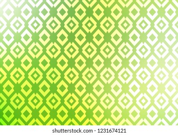 Light Green, Yellow vector background with rectangles. Rectangles on abstract background with colorful gradient. Best design for your ad, poster, banner.
