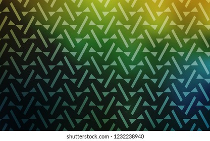 Light Green, Yellow vector background with triangles, lines. Decorative design in abstract style with triangles. Pattern for commercials.