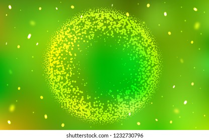 Light Green, Yellow vector background with bubbles. Illustration with set of shining colorful abstract circles. Pattern for ads, leaflets.