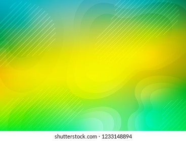 Light Green, Yellow vector background with straight lines. Shining colored illustration with narrow lines. The pattern can be used for websites.