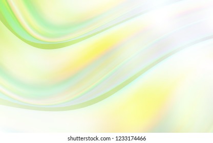 Light Green, Yellow vector background with lava shapes. An elegant bright illustration with gradient. Brand new design for your ads, poster, banner.