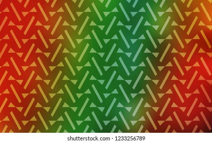 Light Green, Yellow vector background with triangles, lines. Illustration with set of colorful triangles, lines. Best design for poster, banner.