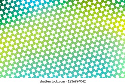 Light Green, Yellow vector background with bubbles. Modern abstract illustration with colorful water drops. Template for your brand book.