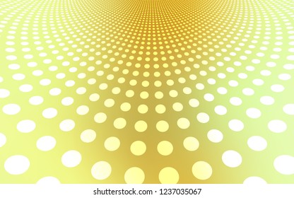 Light Green, Yellow vector background with bubbles. Blurred bubbles on abstract background with colorful gradient. Beautiful design for your business advert.
