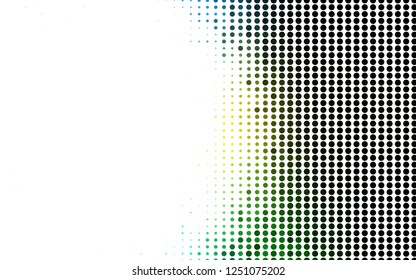Light Green, Yellow vector background with bubbles. Illustration with set of shining colorful abstract circles. Pattern for ads, leaflets.