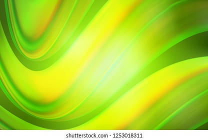 Light Green, Yellow vector background with liquid shapes. Blurred geometric sample with gradient bubbles.  A new texture for your  ad, booklets, leaflets.
