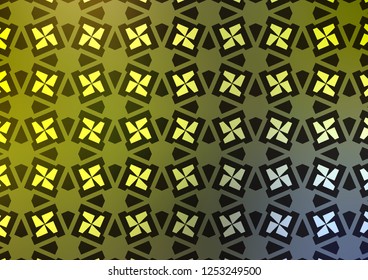 Light Green, Yellow vector background with triangles, rectangles. Glitter abstract illustration with squares, lines. Template for wallpapers.