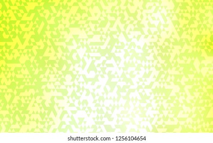 Light Green, Yellow vector background with triangles. Abstract gradient illustration with triangles. Pattern can be used for websites.