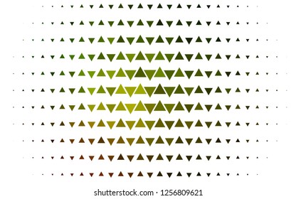 Light Green, Yellow vector background with triangles. Illustration with set of colorful triangles. Best design for your ad, poster, banner.