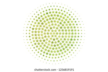 Light Green, Yellow vector background with colored stars. Glitter abstract illustration with colored stars. The pattern can be used for new year ad, booklets.