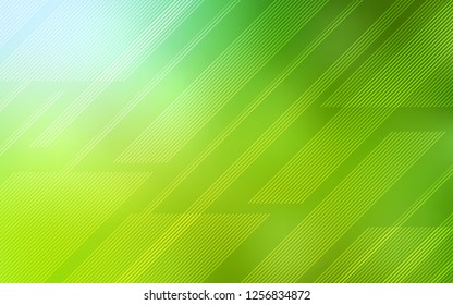 Light Green, Yellow vector background with straight lines. Decorative shining illustration with lines on abstract template. The pattern for ad, booklets, leaflets.