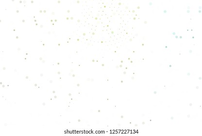 Light Green, Yellow vector  background with bubbles. Illustration with set of shining colorful abstract circles. Beautiful design for your business natural advert.