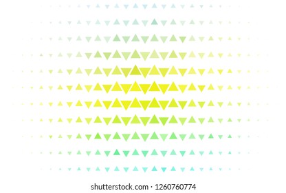 Light Green, Yellow vector background with triangles. Modern abstract illustration with colorful triangles. Best design for your ad, poster, banner.