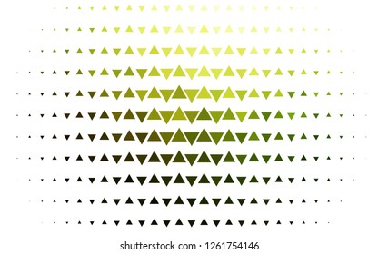 Light Green, Yellow vector background with triangles. Glitter abstract illustration with triangular shapes. Pattern for commercials.