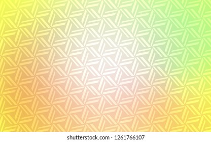 Light Green, Yellow vector background with triangles. Decorative design in abstract style with triangles. Pattern for commercials.