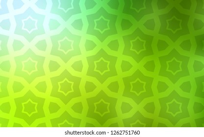 Light Green, Yellow vector background with colored stars. Decorative illustration with stars on abstract template. Template for sell phone backgrounds.