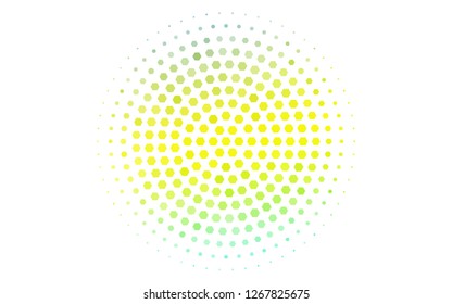 Light Green, Yellow vector background with hexagons. Colorful hexagons on white backdrop. New design for website's poster, banner.