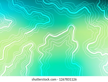 Light Green, Yellow vector background with bent lines. Colorful abstract illustration with gradient lines. Pattern for your business design.