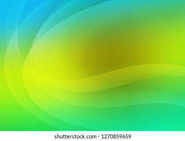 Light Green, Yellow vector background with lamp shapes. A sample with blurred bubble shapes. Marble design for your web site.
