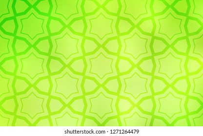 Light Green, Yellow vector background with colored stars. Modern geometrical abstract illustration with stars. Pattern for new year ad, booklets.