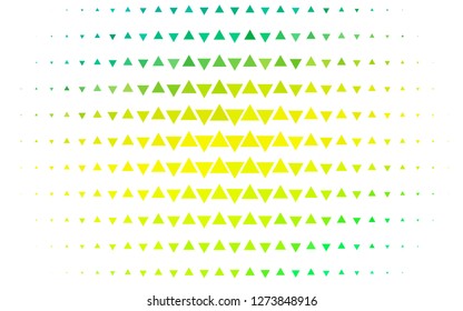 Light Green, Yellow vector background with triangles. Abstract gradient illustration with triangles. Template for wallpapers.
