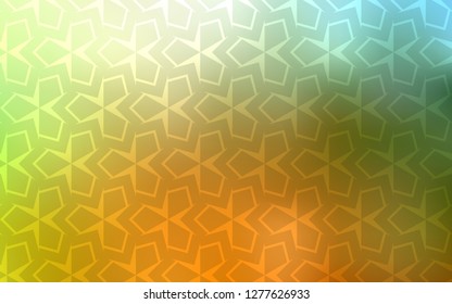 Light Green, Yellow vector background with rectangles. Rectangles on abstract background with colorful gradient. The template can be used as a background.