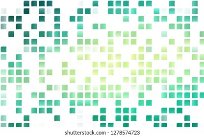Light Green, Yellow vector background with rectangles. Beautiful illustration with rectangles and squares. Modern template for your landing page.
