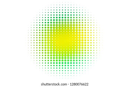 Light Green, Yellow vector background with bubbles. Blurred bubbles on abstract background with colorful gradient. Pattern for ads, booklets.
