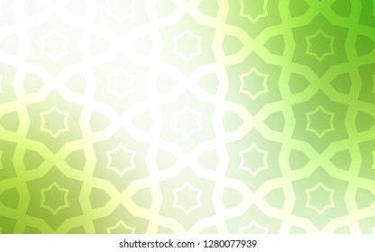 Light Green, Yellow vector background with colored stars. Decorative illustration with stars on abstract template. Pattern for new year ad, booklets.