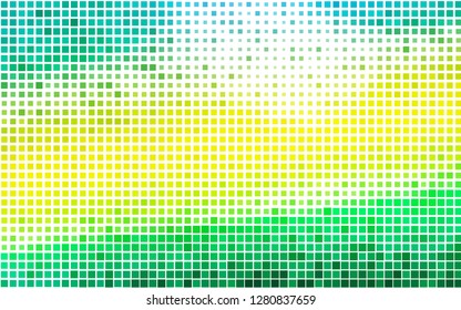 Light Green, Yellow vector background with rectangles. Rectangles on abstract background with colorful gradient. Modern template for your landing page.