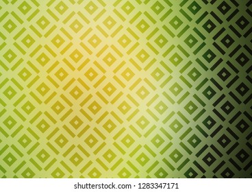 Light Green, Yellow vector background with lines, rhombuses. Modern geometric abstract illustration with lines, squares. Smart design for your business advert.
