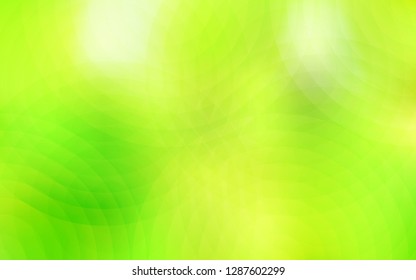Light Green, Yellow vector background with bubbles. Beautiful colored illustration with blurred circles in nature style. Pattern can be used for futuristic ad, booklets.