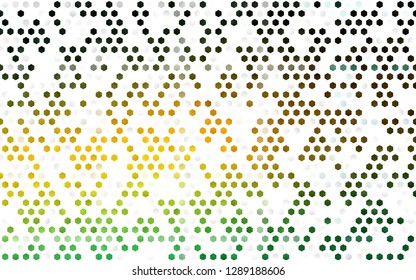 Light Green, Yellow vector background with hexagons. White background with colorful hexagons. Pattern can for your ad, booklets.