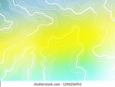 Light Green, Yellow vector background with bent ribbons. A vague circumflex abstract illustration with gradient. Marble style for your business design.