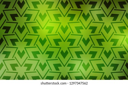 Light Green, Yellow vector background with triangles, lines. Decorative design in abstract style with triangles. Template for wallpapers.