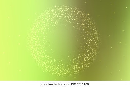 Light Green, Yellow vector background with galaxy stars. Space stars on blurred abstract background with gradient. Pattern for astrology websites.
