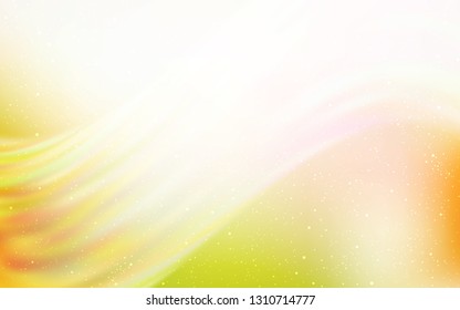 Light Green, Yellow vector background with galaxy stars. Blurred decorative design in simple style with galaxy stars. Best design for your ad, poster, banner.