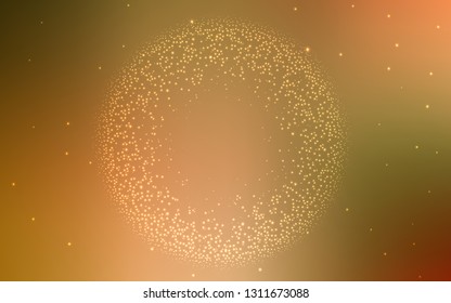 Light Green, Yellow vector background with galaxy stars. Blurred decorative design in simple style with galaxy stars. Best design for your ad, poster, banner.