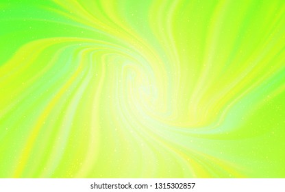 Light Green, Yellow vector background with astronomical stars. Shining illustration with sky stars on abstract template. Pattern for astronomy websites.