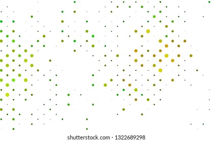 Light Green, Yellow vector background with bubbles. Modern abstract illustration with colorful water drops. Pattern for beautiful websites.