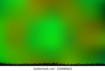 Light Green, Yellow vector background with astronomical stars. Modern abstract illustration with Big Dipper stars. Best design for your ad, poster, banner.