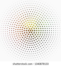 Light Green, Yellow vector background with small and big stars. Decorative illustration with stars on abstract template. Best design for your ad, poster, banner.