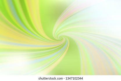 Light Green, Yellow vector background with wry lines. A shining illustration, which consists of curved lines. A new texture for your  ad, booklets, leaflets.