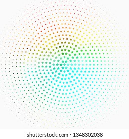 Light Green, Yellow vector background with small and big stars. Colorful illustration with abstract gradient stars. Design for your business promotion.