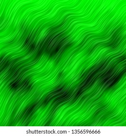 Light Green, Yellow vector background with bent lines. Gradient illustration in simple style with bows. Smart design for your promotions.